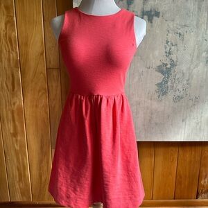J. Crew XXS Camille Women’s Dress! 2 front pockets Coral / Orange Like N…